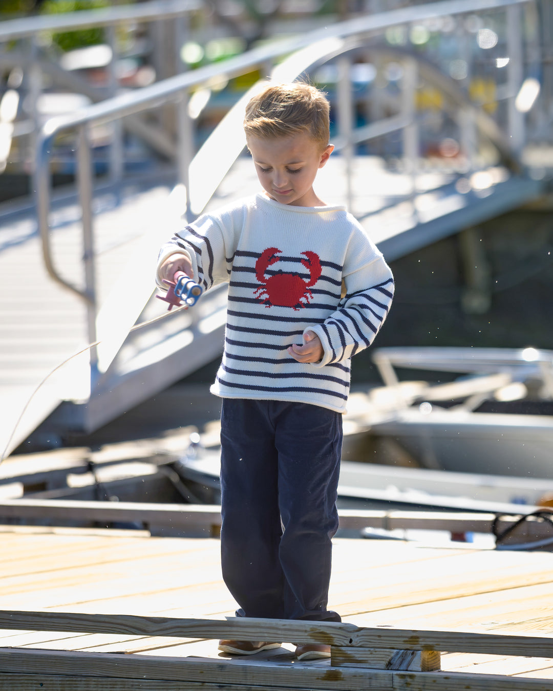 Crab Roll Neck Sweater-Red
