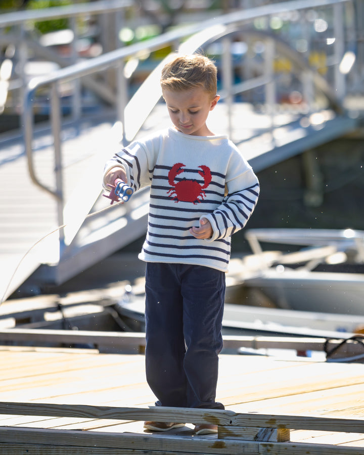 Crab Roll Neck Sweater-Red
