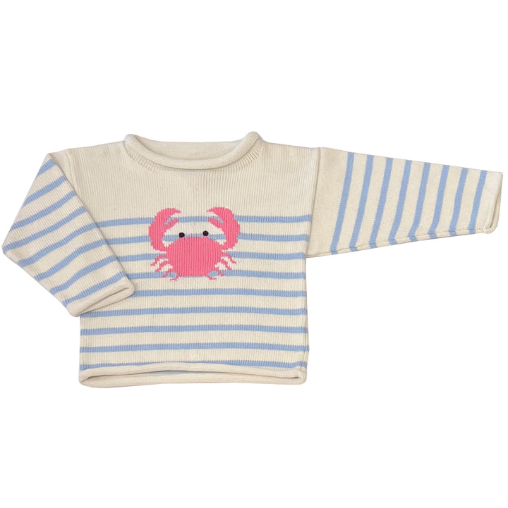 Crab Roll Neck Sweater-Pink