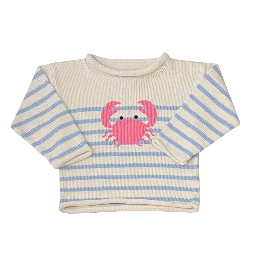 Crab Roll Neck Sweater-Pink