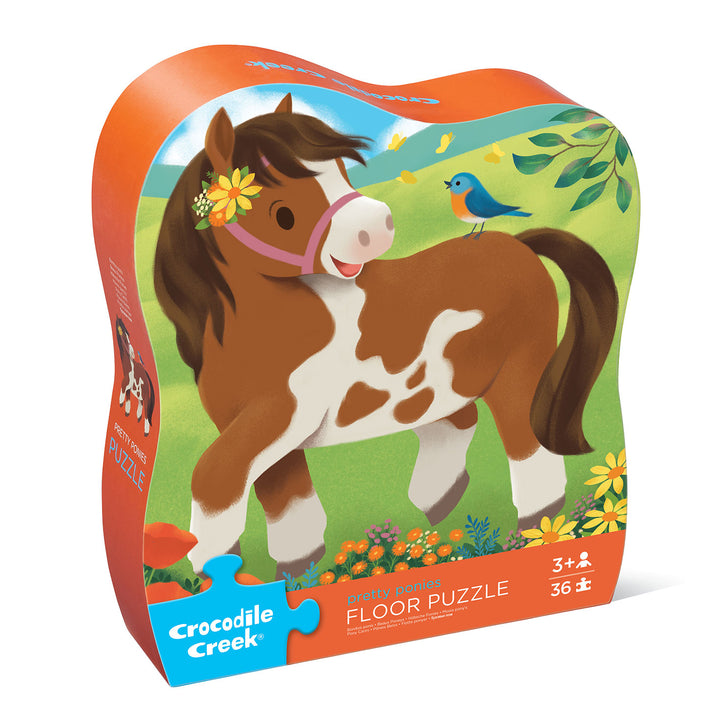 36-Piece Shaped Box Puzzle-Pretty Ponies
