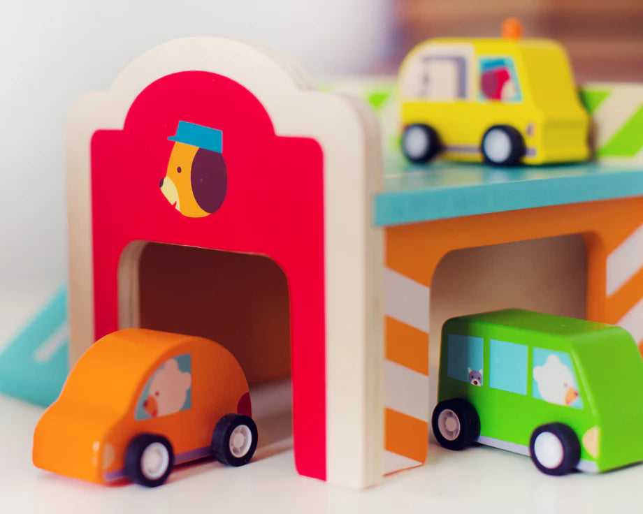 Minigarage Wooden Automobile Set