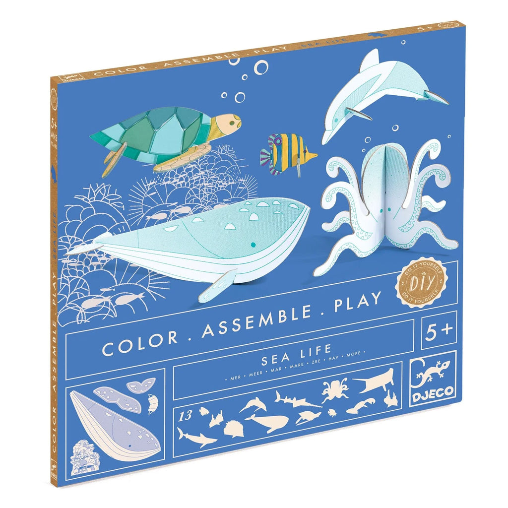 Sea Life Color Assemble, Play, DIY Craft Kit