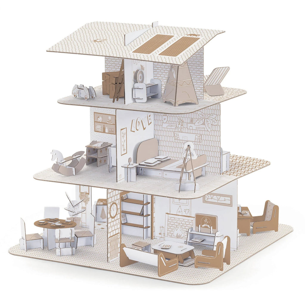 Doll House Color, Assemble, Play, DIY Craft Kit