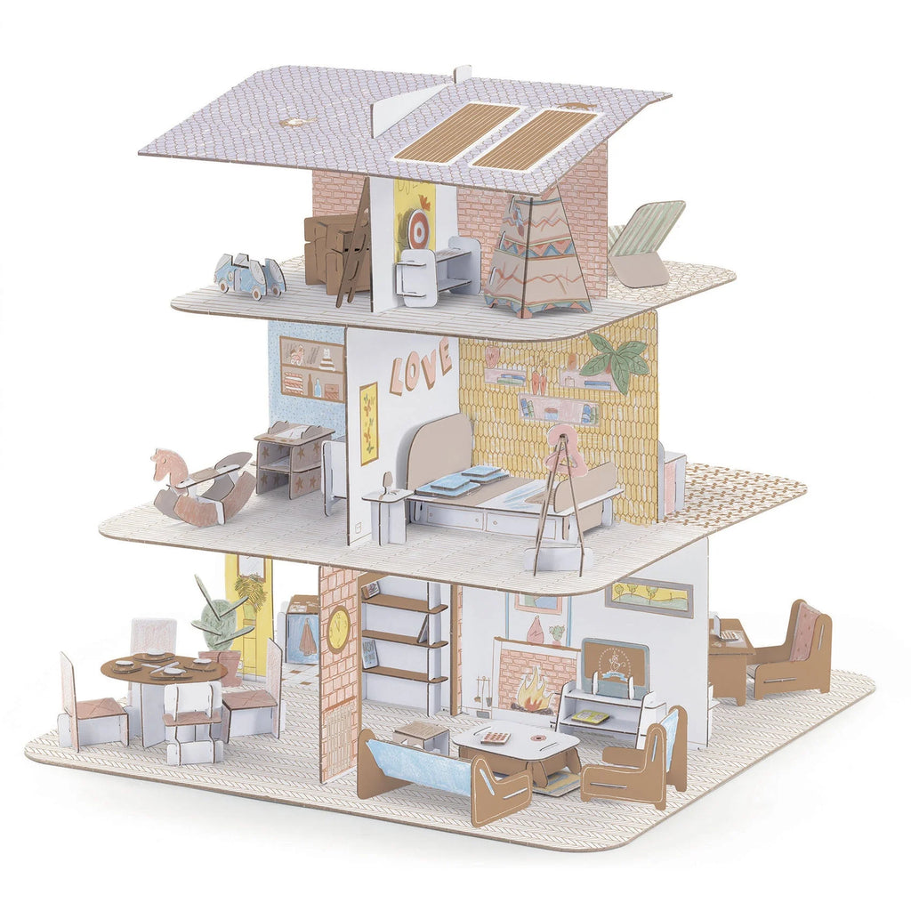Doll House Color, Assemble, Play, DIY Craft Kit