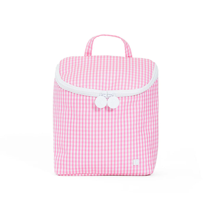 TAKE AWAY INSULATED LUNCH BAG - GINGHAM PINK