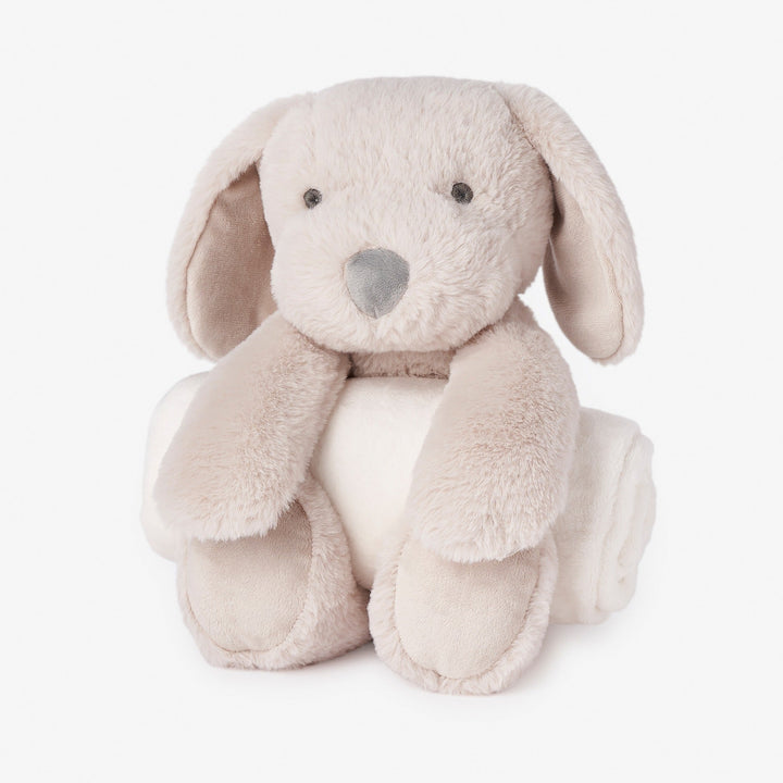 PUPPY BEDTIME HUGGIE PLUSH TOY WITH BLANKET