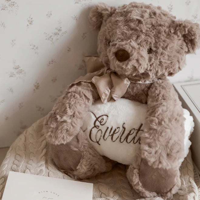 BEAR BEDTIME HUGGIE PLUSH TOY WITH BLANKET