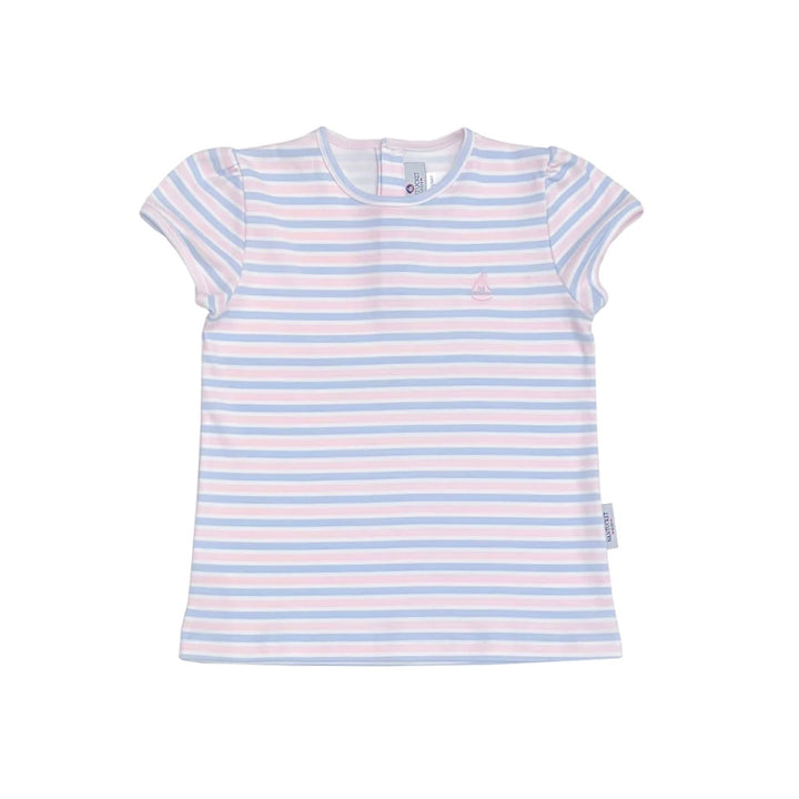 Pima Play Tee-Chatham Bars Blue/Primrose Stripe