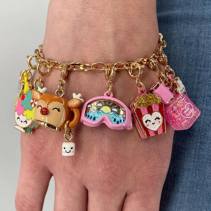 Gold Heart Gold Glitter Nail Polish Charm