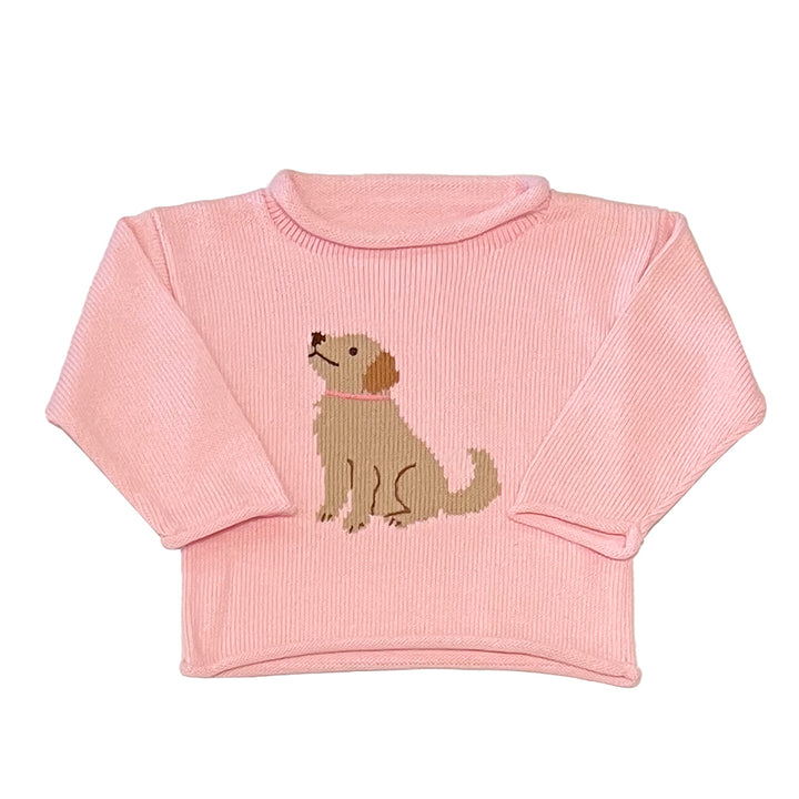 Goldie The Retriever Roll Neck Sweater-Pink