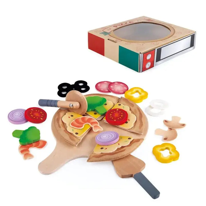 Perfect Pizza Wooden Playset-Kitchen Pizza Oven & Delivery Box