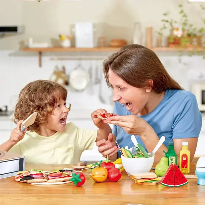 Perfect Pizza Wooden Playset-Kitchen Pizza Oven & Delivery Box