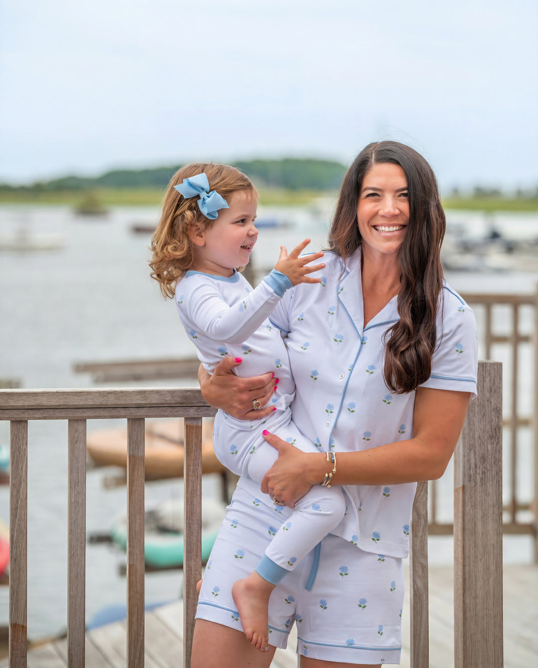 Hydrangeas in Bloom Womens Short Pajama Set