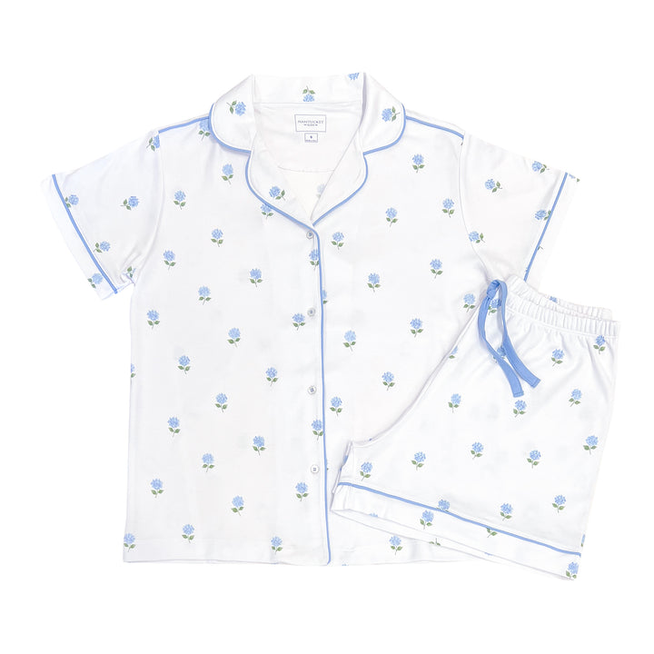Hydrangeas in Bloom Womens Short Pajama Set
