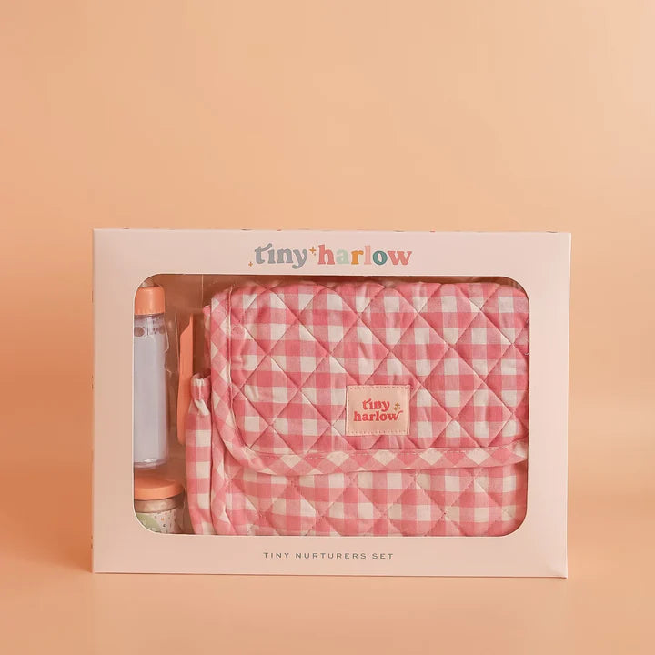 Tiny Nurturers Set - pink gingham Tiny Harlow
