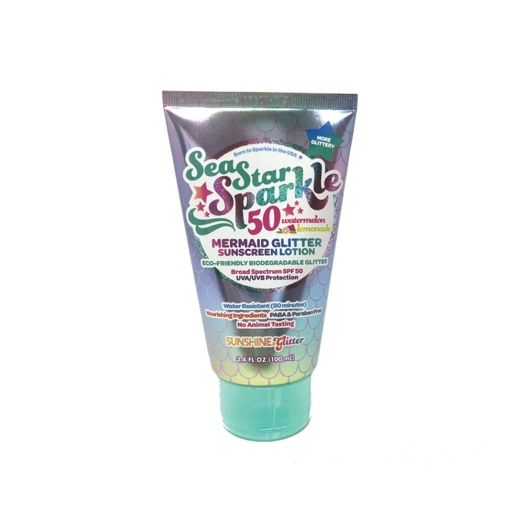 Sunshine & Glitter Sparkle Mermaid SPF50 Glitter Sunscreen Nantucket Kids