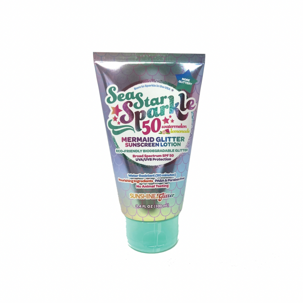 Sunshine & Glitter Sparkle Mermaid SPF50 Glitter Sunscreen Nantucket Kids