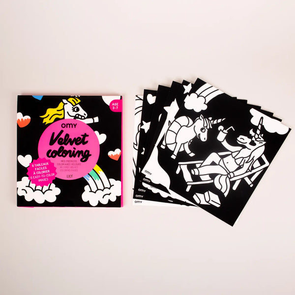 Unicorn Velvet Coloring Kit - Nantucket Kids