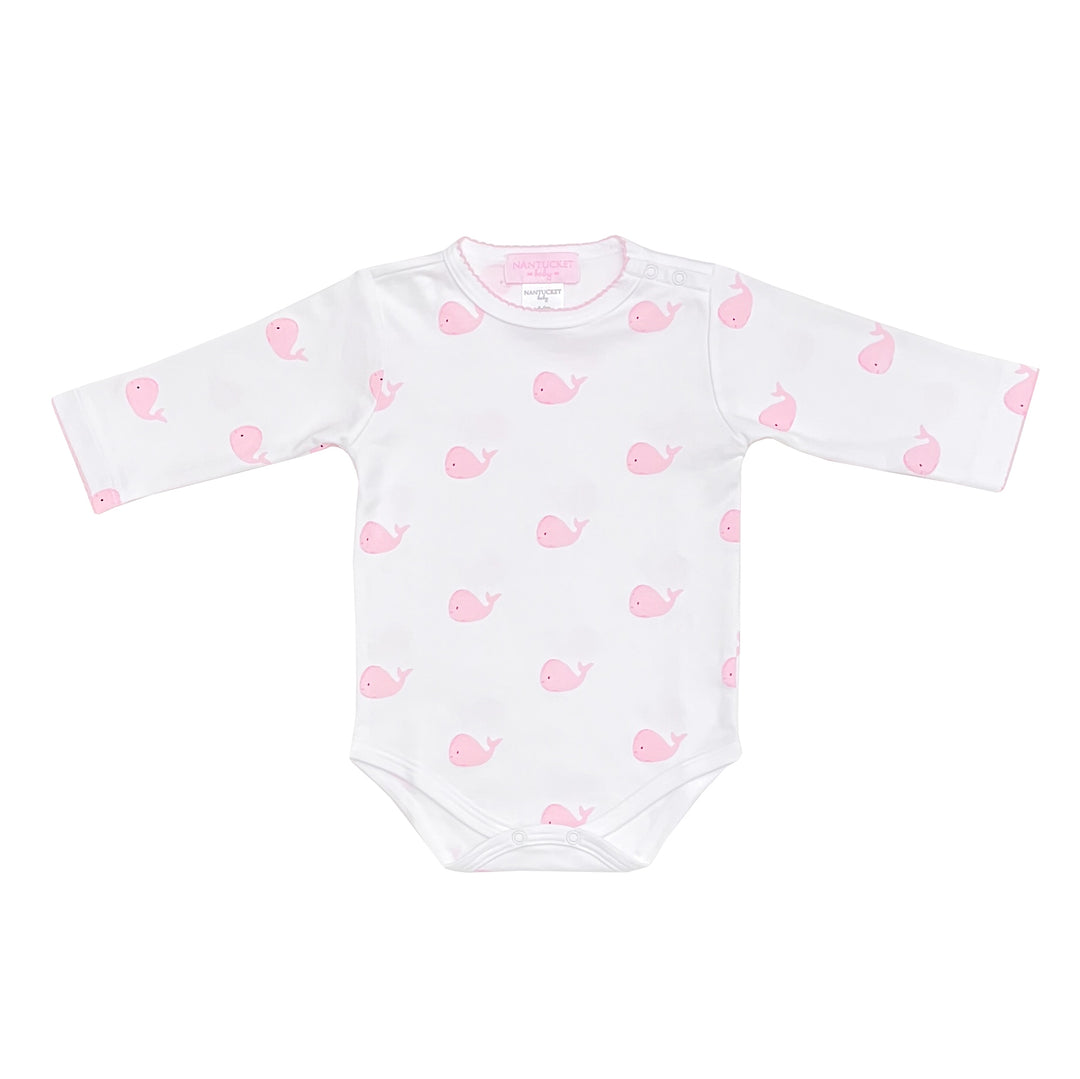 Whale Watch Essentials Pima Bodysuit-Peony