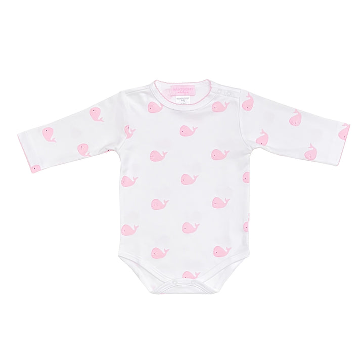Whale Watch Essentials Pima Bodysuit-Peony