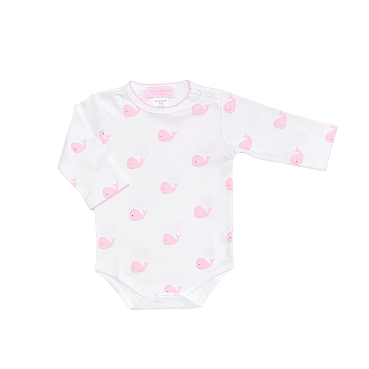 Whale Watch Essentials Pima Bodysuit-Peony