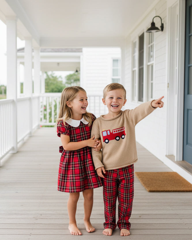 Rosalie Dress-Royal Stewart Tartan