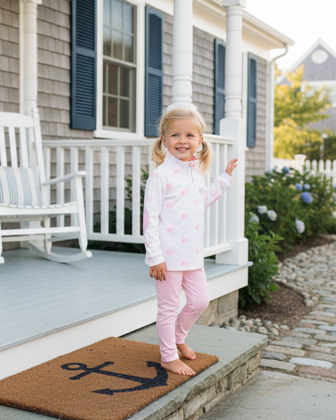 Whale Watch Quarter Zip-Peony