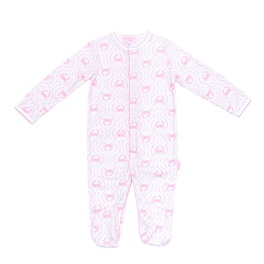 Coastal Crab Pima Footed Romper-Primrose
