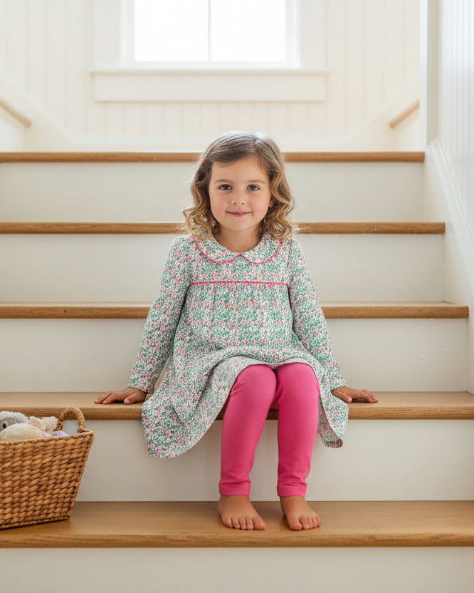 Winter Floral Pima Play Dress