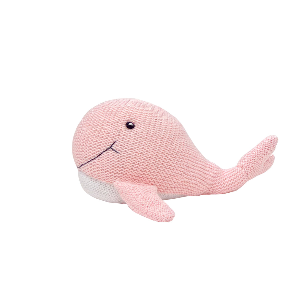 Winnie The Whale Knitted Rattle Doll