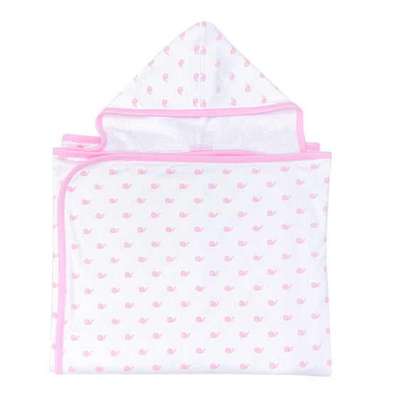 Whale Watch Oversized Hooded Towel-Primrose