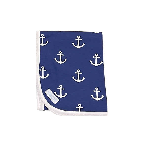 Essentials Blanket-Anchors Away-Nautical Navy