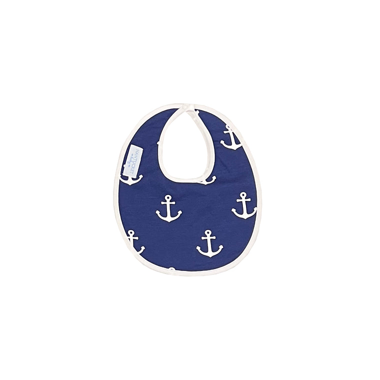 Anchors Aweigh Basics Bib-Nautical Navy