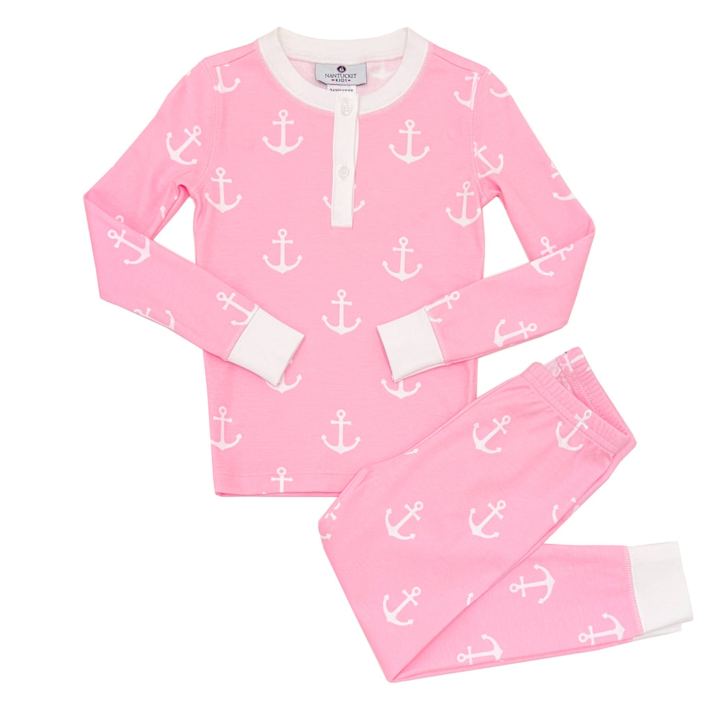 Anchors Aweigh Pima Jammies -Peony