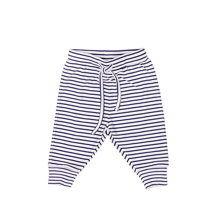 Essentials Pull On Pants-Nautical Navy Stripe