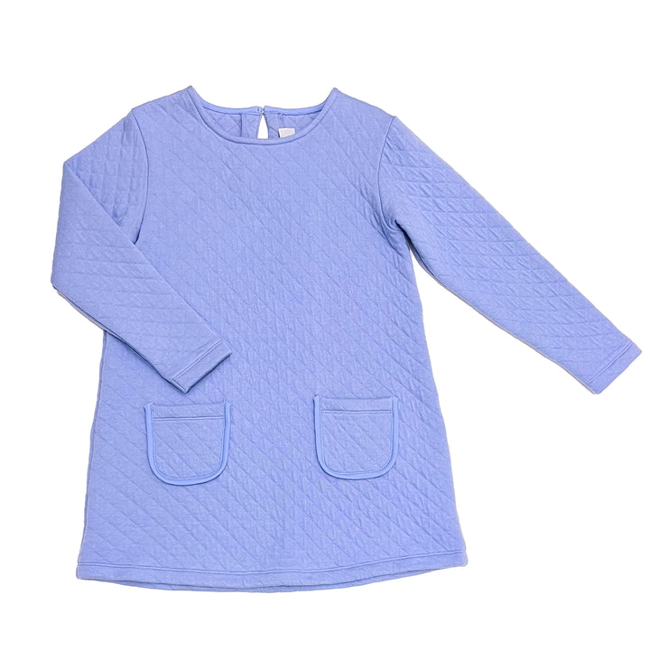Quinn Quilted Tunic Dress-Periwinkle