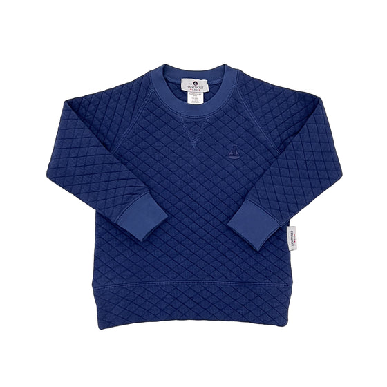 Quilted Pullover-Nautical Navy