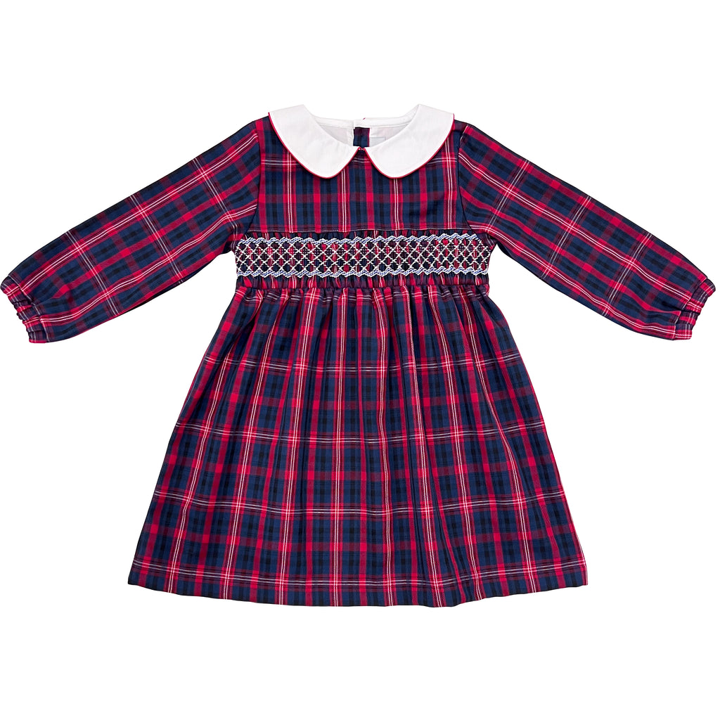 Adelaide Smocked Dress-Regal Plaid