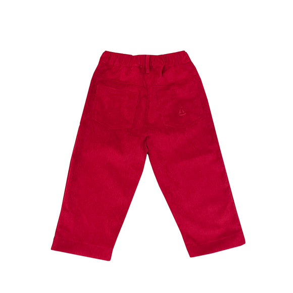 Corduroy Pull On Pants-Cranberry