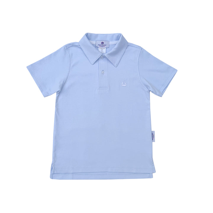 Set Sail Pima Polo-Chatham Bars Blue