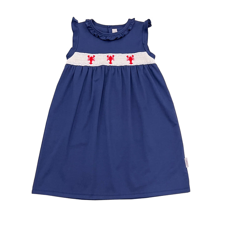 New England Lobster Smocked Pima Dress