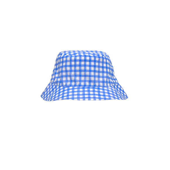 New England Bucket Hat-Deep Blue Gingham