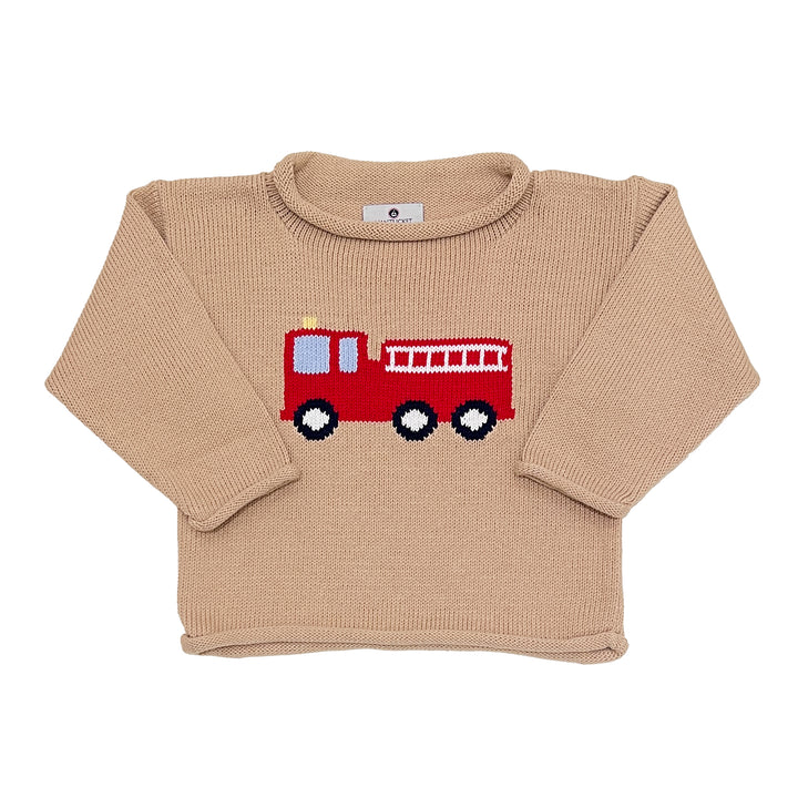 Fire Truck Roll Neck Sweater