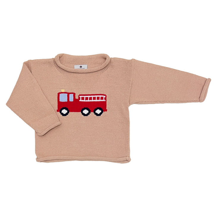 Fire Truck Roll Neck Sweater