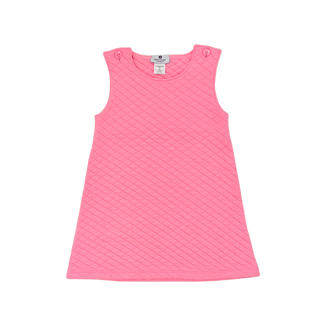 Quilted Jumper Dress-Pocomo Pink Quilted Jumper Dress-Pocomo Pink