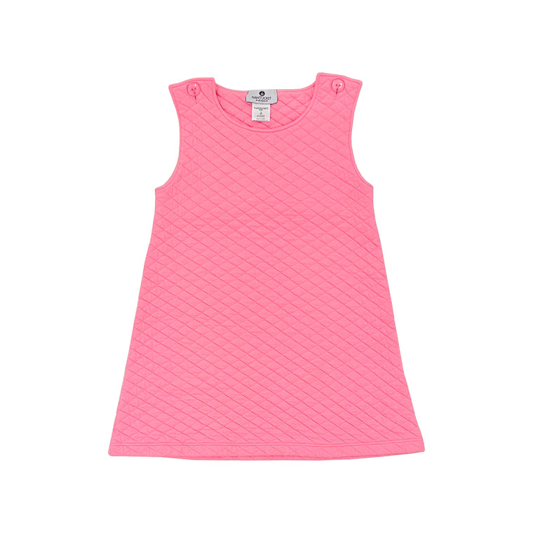 Quilted Jumper Dress-Pocomo Pink