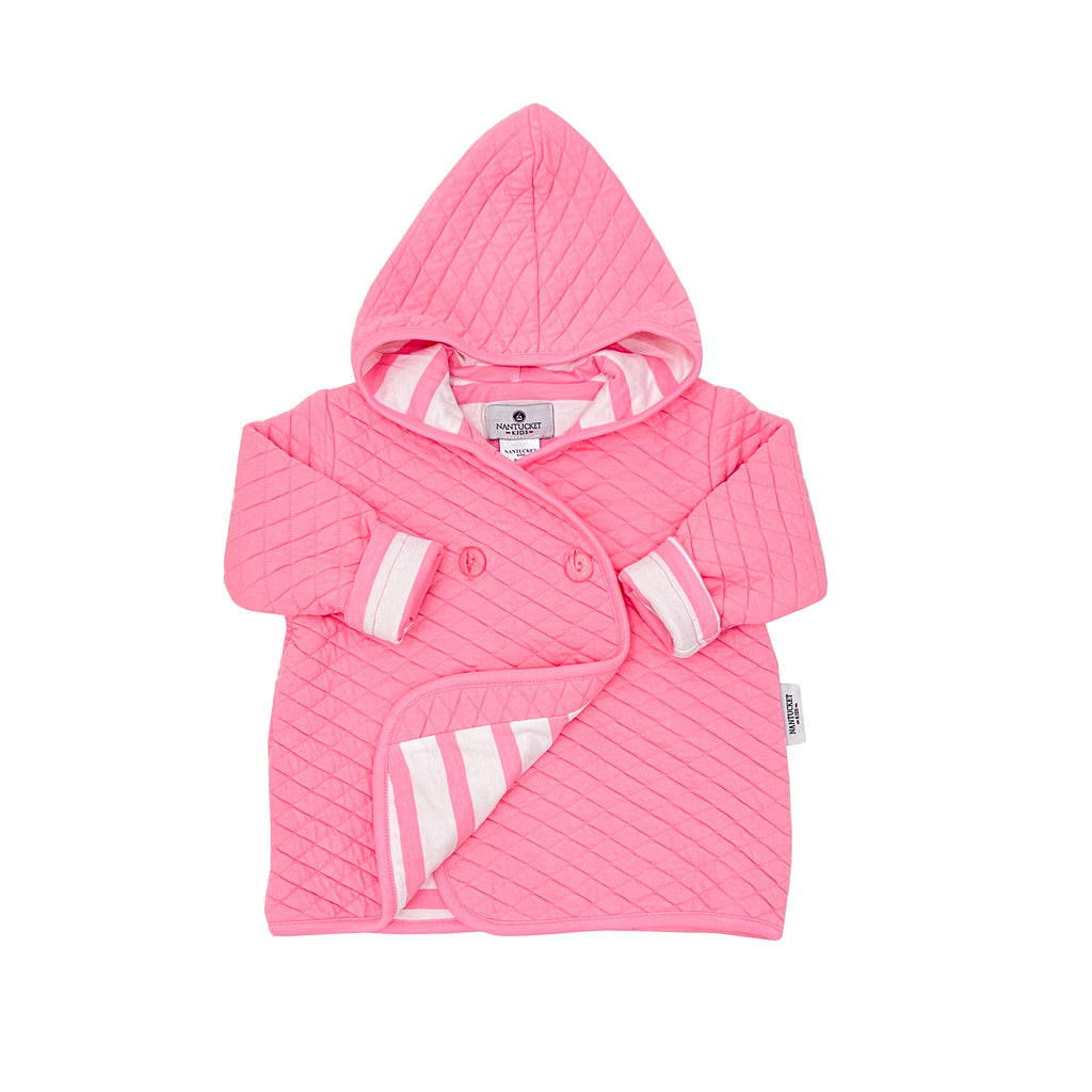 Quilted Peacoat-Pocomo Pink