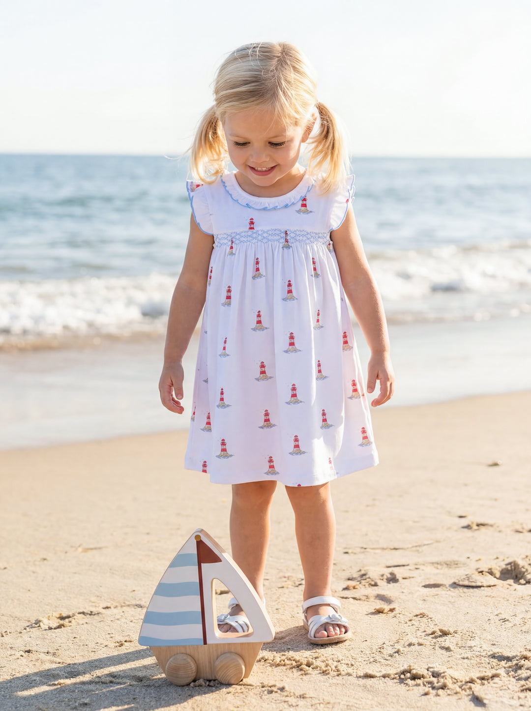 Lighthouse Smocked Play Dress