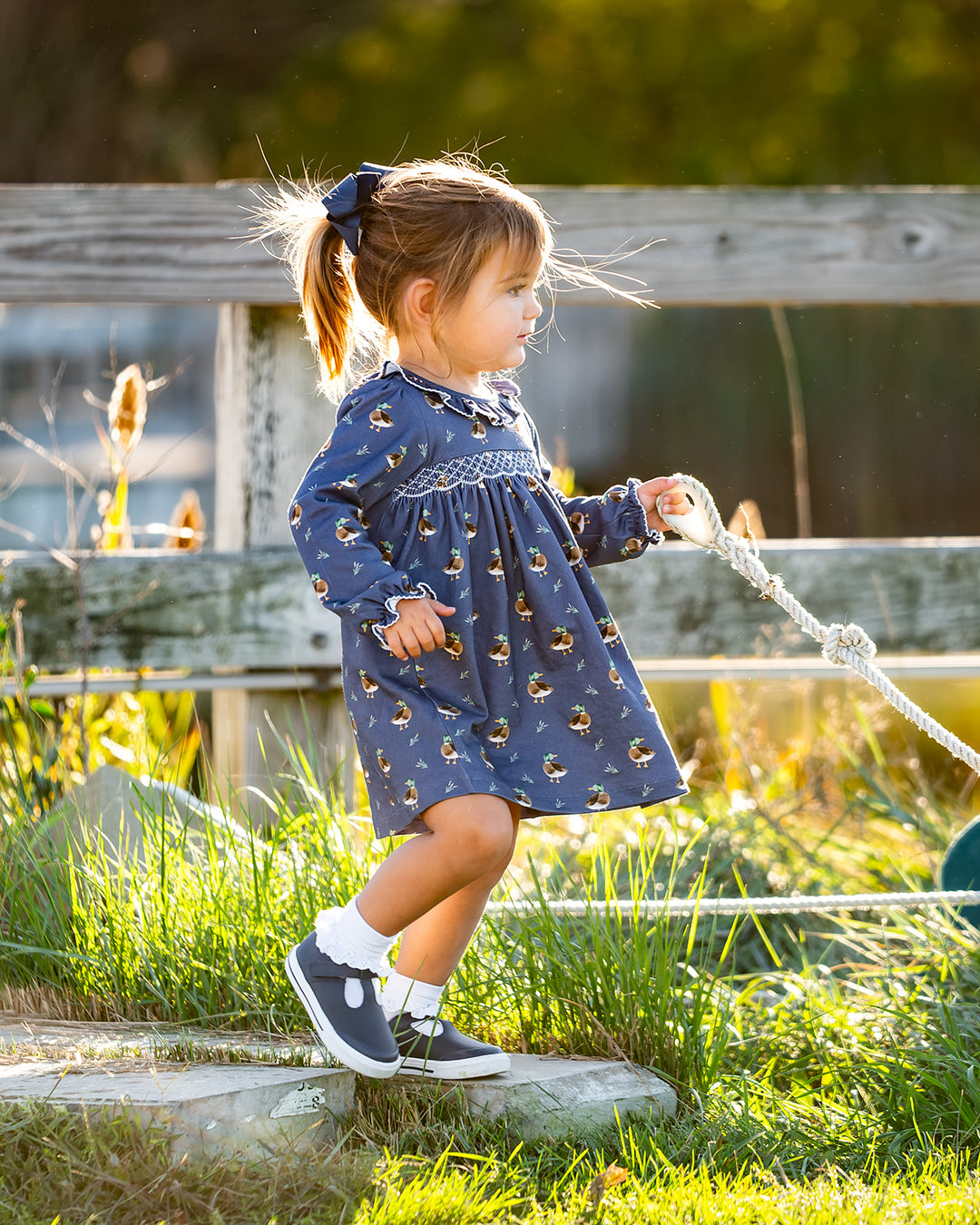 Madaket Mallards Smocked Dress
